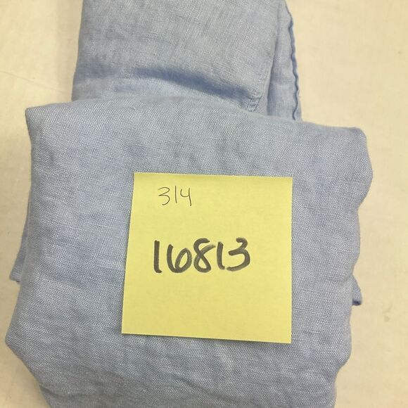 ZARA Womens Linen Button Down Tunic Shirt Blue 3/4 Sleeve Loose Fit Top SMALL - Picture 10 of 10